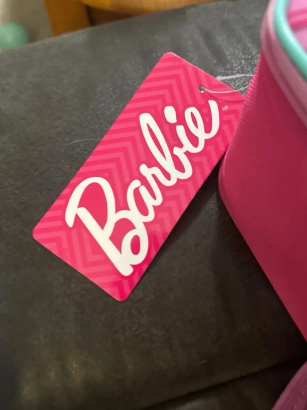 Barbie Pink Sprinkle Lunch Bag with Teal Trim